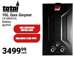 Mica total 10L Gas Geyser offer