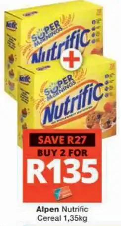 Checkers Hyper Alpen Nutrific Cereal offer