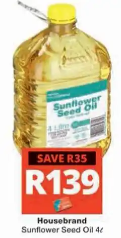 Checkers Hyper Housebrand Sunflower Seed Oil offer