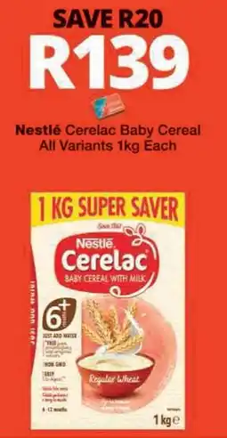 Checkers Hyper Nestlé Ceralac Baby Cereal offer