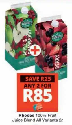 Checkers Hyper Rhodes 100% Fruit Juice Blend offer