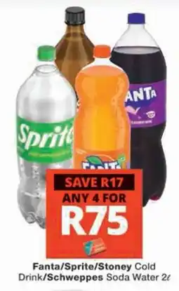 Checkers Hyper Fanta/Sprite/Stoney Cold Drink/Schweppes Soda Water offer