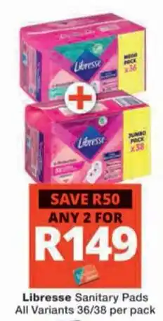 Checkers Hyper Libresse Sanitary Pads offer