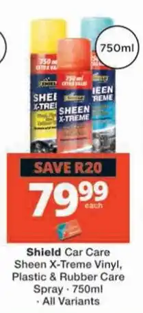 Checkers Hyper Shield Car Care Sheen X-Treme Vinyl, Plastic & Rubber Care Spray offer