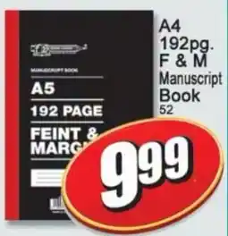A5 Cash & Carry F & M Manuscript Book offer