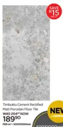 CTM Timbuktu Cement Rectified Matt Porcelain Floor Tile offer