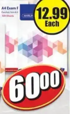 A5 Cash & Carry A4 Exam F Punched, Pens & Ink offer