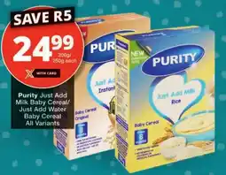Checkers Purity Baby Cereal offer