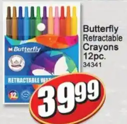 A5 Cash & Carry Butterfly Retractable Crayons offer