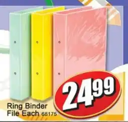 A5 Cash & Carry Ring Binder File Assorted offer