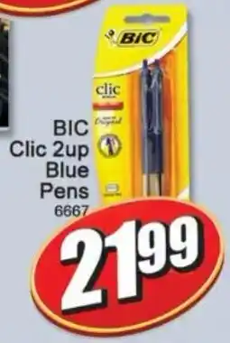 A5 Cash & Carry BIC Clic 2up Blue Pens offer