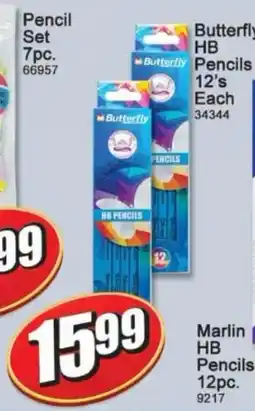 A5 Cash & Carry Butterfly HB Pencils offer