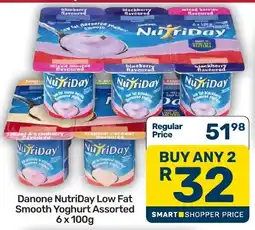 Pick n Pay Danone NutriDay Low Fat Smooth Yoghurt Assorted offer