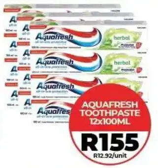 Aquafresh toothpaste