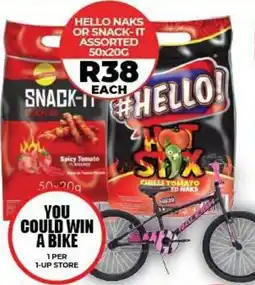 1UP Hello Naks or Snack-It Assorted offer
