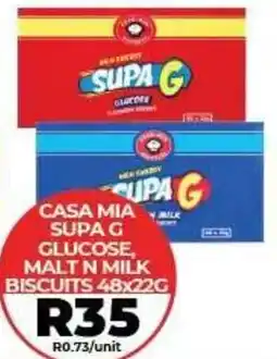 1UP CASA MIA SUPA G GLUCOSE, MALT N MILK BISCUITS offer