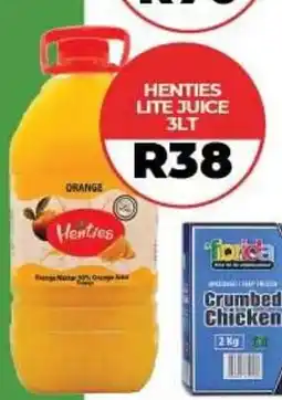1UP Henties Lite Juice Orange offer