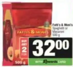KwikSpar Fatti's & Mone's Spaghetti or Macaroni offer