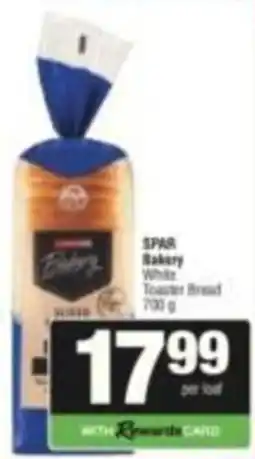 KwikSpar SPAR Bakery White Toaster Bread offer