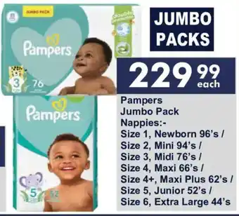 President Hyper Pampers Jumbo Pack Nappies offer