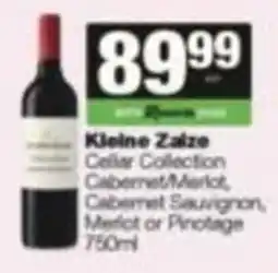 KwikSpar Kleine Zalze Cellar Collection offer