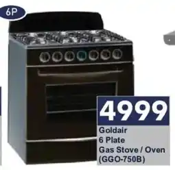 President Hyper Goldair 6 Plate Gas Stove / Oven offer