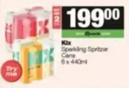KwikSpar Kix Sparkling Spritzer Cans offer