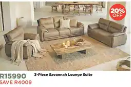 House & Home 3-Piece Savannah Lounge Suite offer