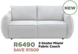 House & Home 2-Seater Miami Fabric Couch offer