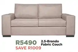 House & Home 2.5-Brando Fabric Couch offer