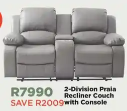 House & Home 2-Division Praia Recliner Couch with Console offer