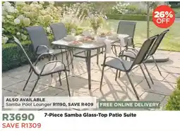 House & Home Samba Glass-Top Patio Suite offer
