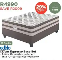 House & Home edblo 137cm Espresso Base Set offer