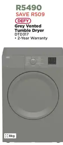 House & Home Defy Grey Vented Tumble Dryer offer