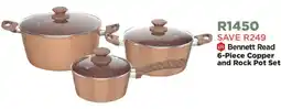 House & Home Bennett Read 6-Piece Copper and Rock Pot Set offer