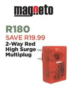 House & Home magneto 2-Way Red High Surge Multiplug offer