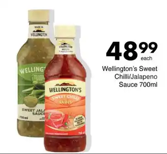 Save Wellington's Sweet Chilli/Jalapeno Sauce offer