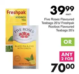 Save Five Roses Flavoured Teabags/ Freshpak Rooibos Flavoured Teabags offer