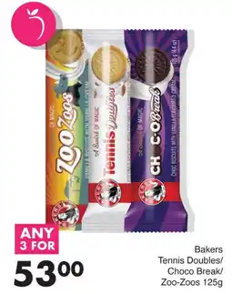 Save Bakers Tennis Doubles/ Choco Break/ Zoo-Zoos offer