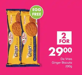 Save De Vries Ginger Biscuits offer