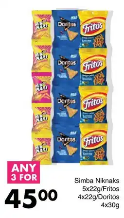 Save Simba Niknaks/Fritos/Doritos offer