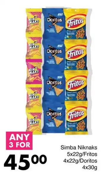 Save Simba Niknaks/Fritos/Doritos offer