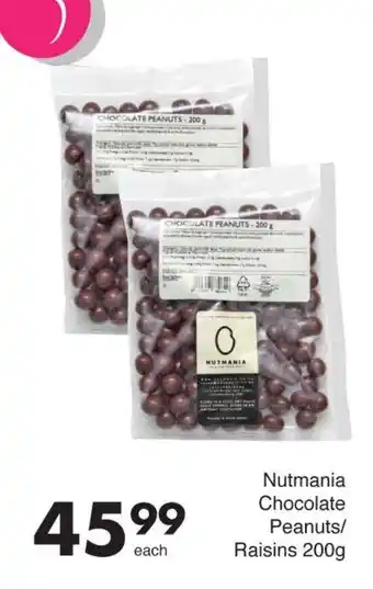 Save Nutmania Chocolate Peanuts/ Raisins offer