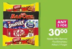 Save Nestle Mini Barone /Tex/Smarties/ Kitkat 2 Finger offer