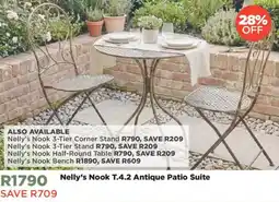 House & Home Nelly's Nook T.4.2 Antique Patio Suite offer