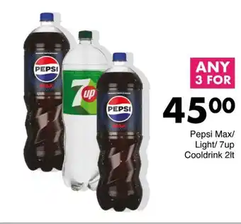 Save Pepsi Max/ Light/ 7up Cooldrink offer