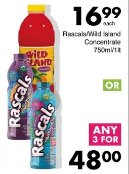 Save Rascals/Wild Island Concentrate offer