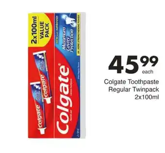 Save Colgate Toothpaste Regular Twinpack offer
