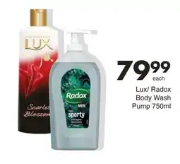 Save Lux/ Radox Body Wash Pump offer