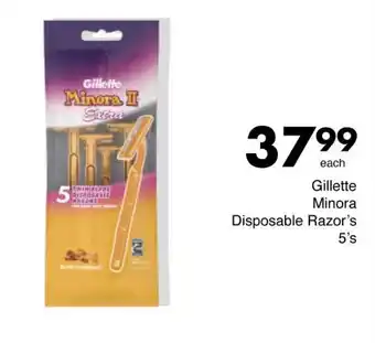 Save Gillette Minora Disposable Razor's offer